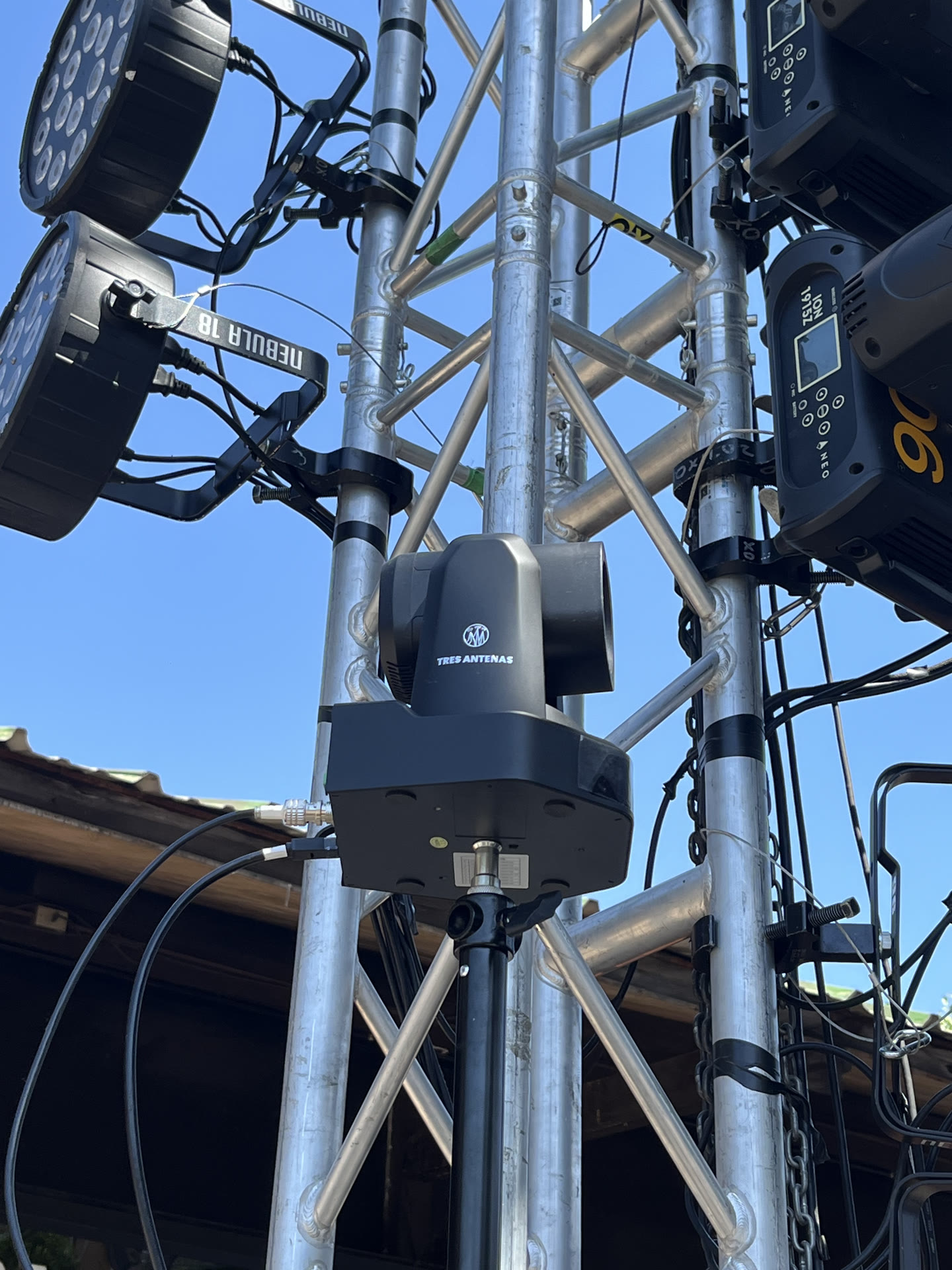 CCTV con PTZ en trípode, cámaras móviles y switching — Rubio MFEST M100 Santiago