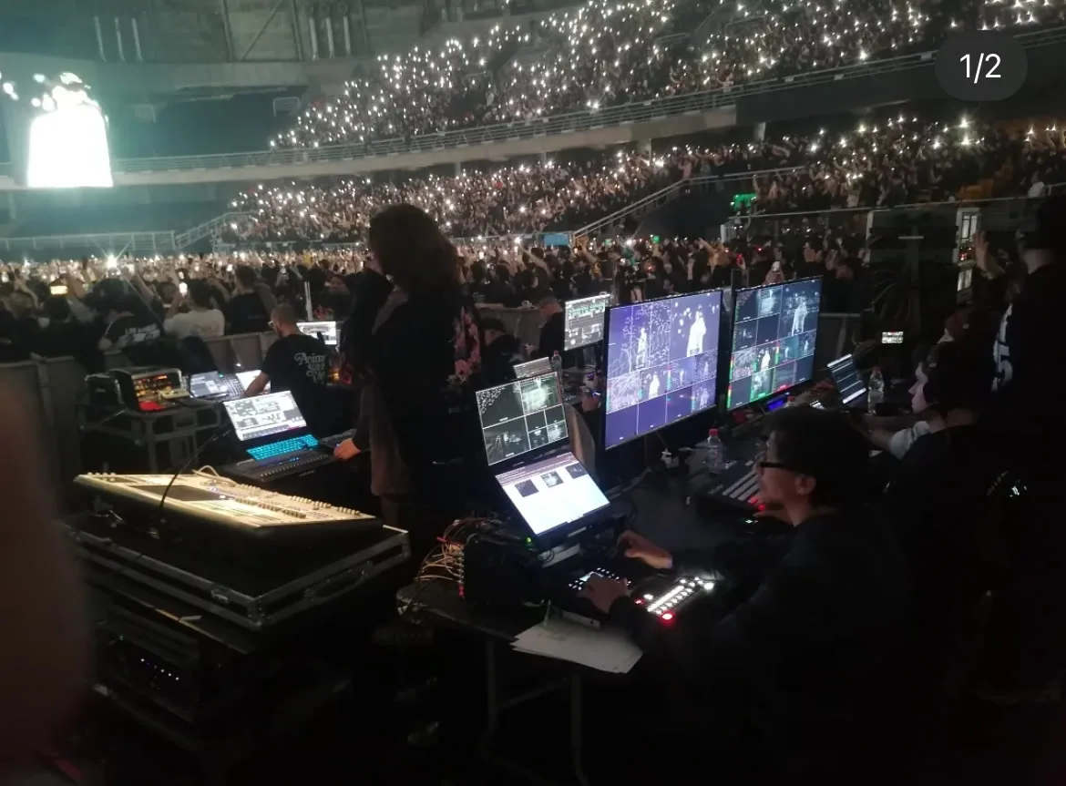 Operadores multicámara en concierto Easykid Movistar Arena Santiago